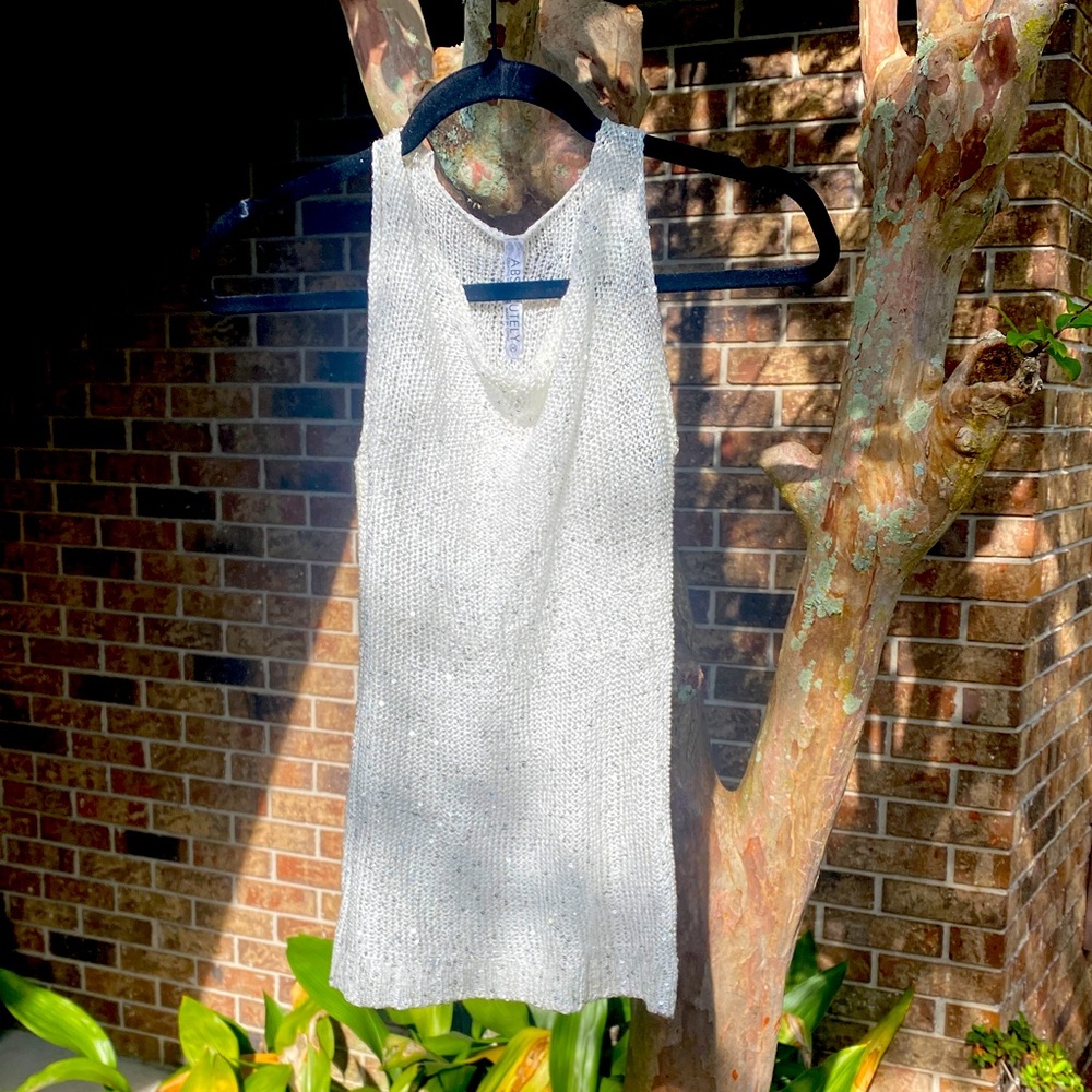 Absolutely White Knit Tunic Tank
